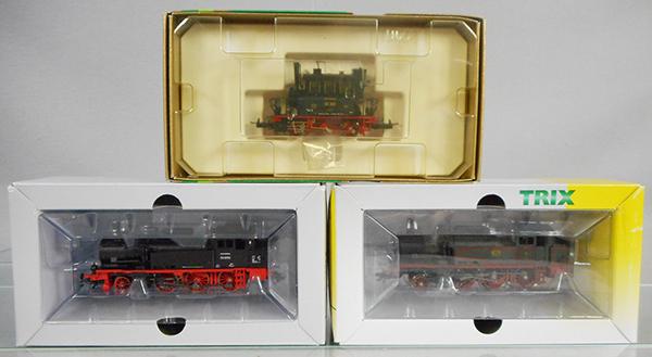 3 TRIX LOCOS: HO ga, 2-rail, 22401, 22859, 22853, orig boxes & inserts minor wear, C8.
