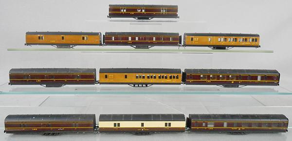EXLEY POSTWAR COACH BODIES: HO ga, no trucks, LNER 25, 2200, 2000, LMS, 66, 68, 93, 31155, 218, 6012, GWR 64, C7-9.