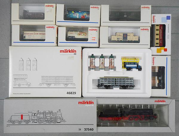 MARKLIN TRAIN SET: HO ga, 37540 digital loco & tender w/sound, w/cars 46829, 46039, 4432, 94045, 48281, 48397, 4107, 48583, 46074, orig boxes & inserts minor wear, C7-9.
