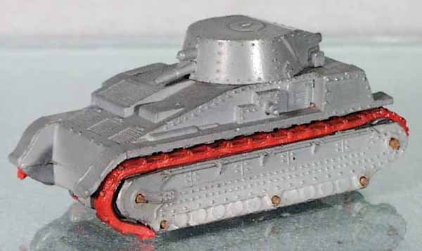 DINKY 27F EARLY TANK: good casting, w/remnants of treads only, C7.