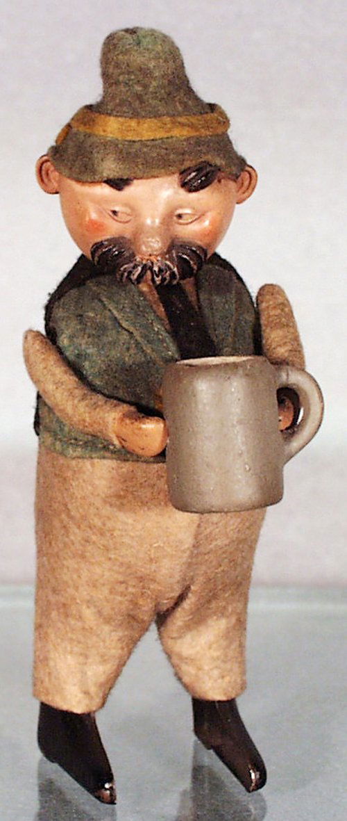 SCHUCO 972 DRINKING FATHER: windup working, celluloid head has touch up on nose, C6.