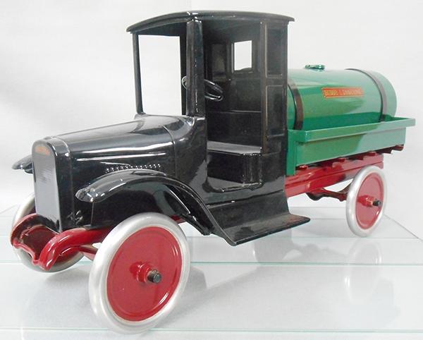 BUDDY L 206A TANKER: painted pressed steel, 25 in long, contemporary, C9.