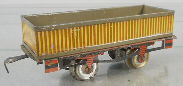 IVES 63 GONDOLA: O ga, litho tin, brown & gold striping, ca 1903, C7-8.