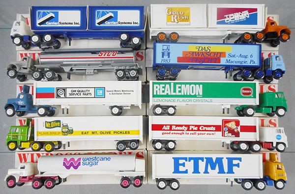10 WINROSS TRACTOR TRAILERS: all different, orig boxes & inserts minor wear, C9-10.