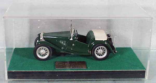 RAE-1 MODEL MGTC: die cast, 5 1/2 in long, mounted in plexiglass case, C9.
