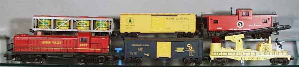 LIONEL TRAIN SET: O ga, 18807 LV Loco w/cars 9706, 16660, 9128, 9753, 19703, C6-8.