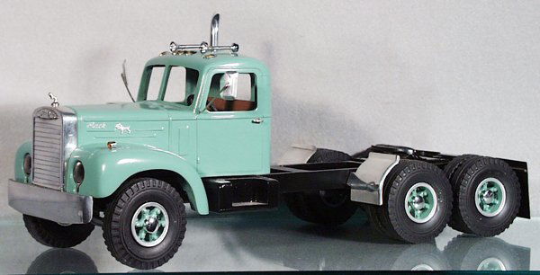 MACK B75 10-WHEEL TRACTOR: custom made by The Toy Truck Shop, die cast, resin & aluminum, 1/16 scale, 17 1/2 in long, C9.