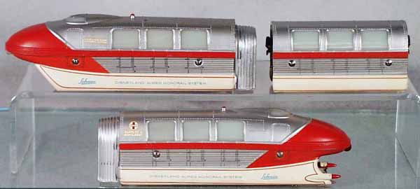 SCHUCO 6333 DISNEYLAND MONORAIL: 3-piece set, includes power car, appears unused, C8.