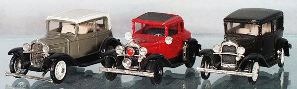 3 BROOKLIN FORD MODEL A's: die cast, C8-9.