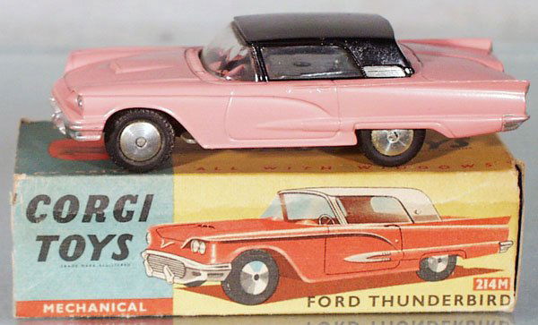 CORGI 214M FORD THUNDERBIRD: orig box rough, C8.