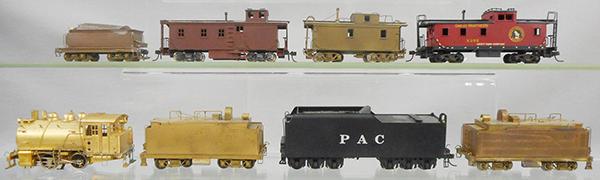 LOT OF 8 BRASS HO CARS (1 of 1)