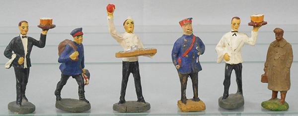 6 ELASTOLIN RAILROAD FIGURES (1 of 1)