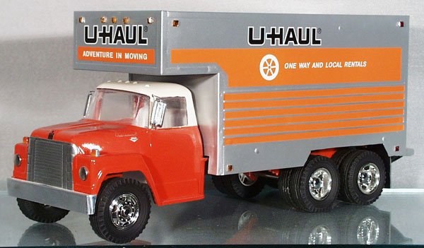 ERTL U-HAUL MOVING VAN: die cast & pressed steel, customized, 18 in long, C9.