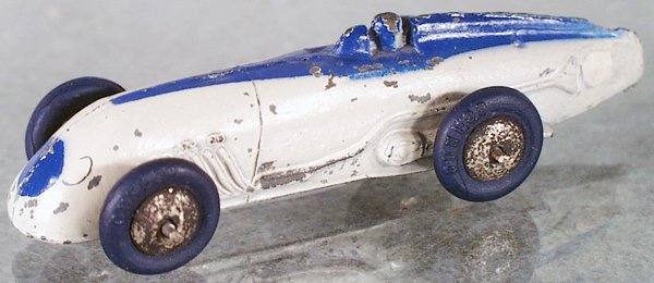 FRENCH DINKY 23A MG MAGNETTE: prewar version, blue Dunlop tires, minor body warp, C4-5.