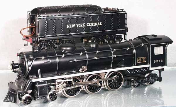 SELZER AHR 66/13020 NYC HUDSON LOCO & TENDER: O ga, handpainted tin, this is a replica of a Marklin loco, C8-9.