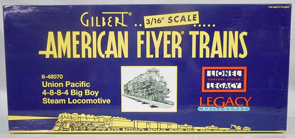 AMERICAN FLYER 48070 UP BIG BOY: S ga, w/Legacy, Railsounds, smoke & more, orig box, insert & shipping carton, C9.