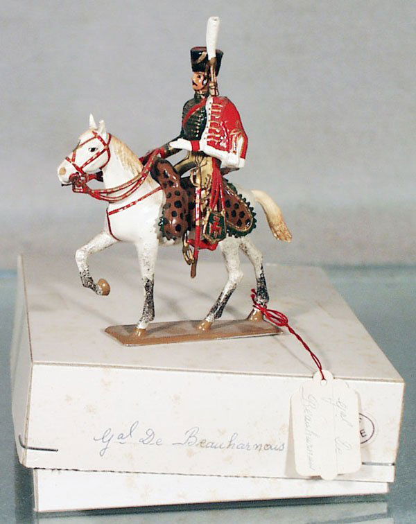 MIGNOT LUCOTTE GEN. DE BEAUHARNAIS: mounted on horseback, w/tag, orig box minor wear, C9.