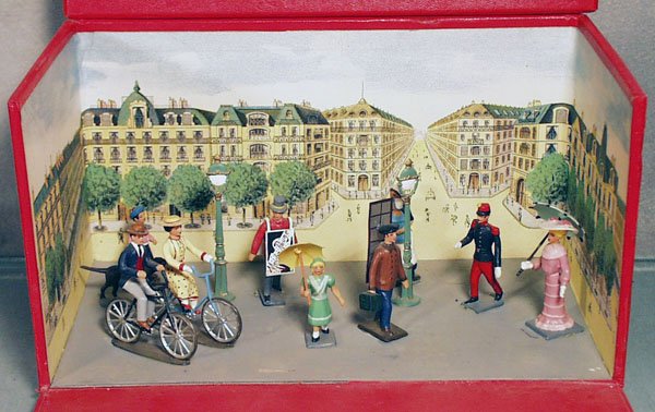 MIGNOT 591 LES ANNEES FOLLES DIORAMA: all pieces glued down, orig display box, C8-9.