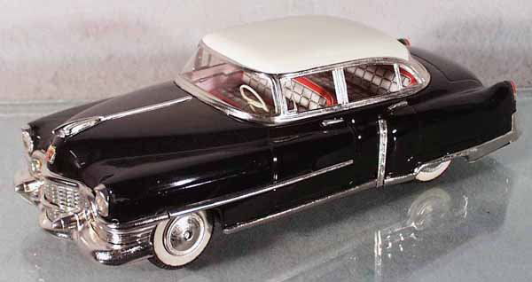 JOUSTRA GAMA 1953 CADILLAC: litho tin, 12" long, remote control cable has been cut off, black rubber tires, trunk has Gama logo, back seat has Joustra logo, C8.