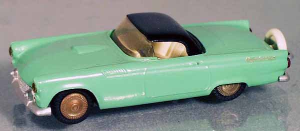 TEKNO 482-1 FORD THUNDERBIRD: w/top, rear license decal chipped, C6-7.