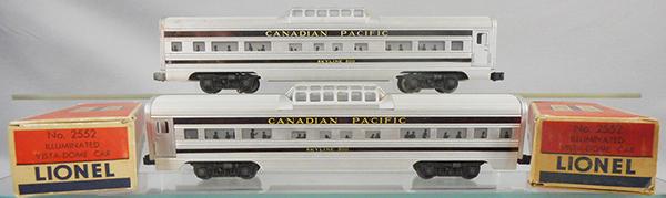 2 LIONEL 2552 CANADIAN PACIFIC VISTA DOMES (1 of 2)