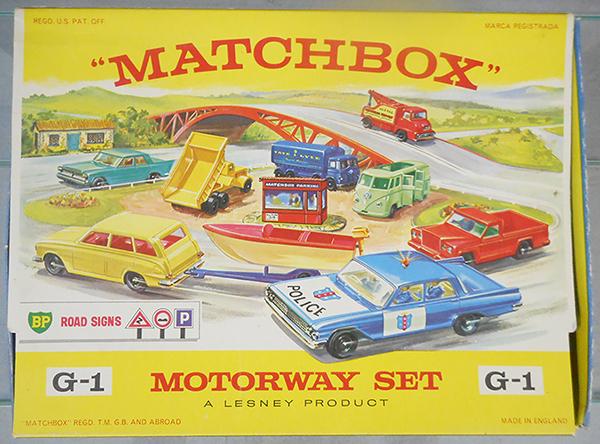 MATCHBOX MOTORWAY 拡張セット付き Vintage 1967 Matchbox Motorway No. 12, + Extension Set