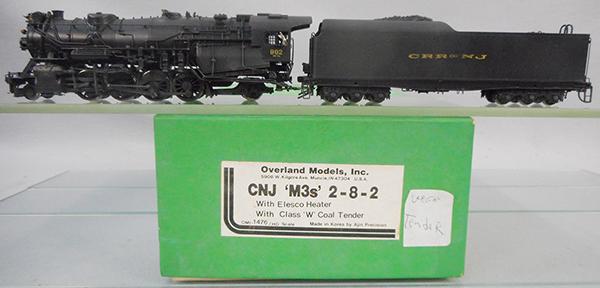 OVERLAND MODELS 1476 CNJ M35 LOCO & TENDER (1 of 2)