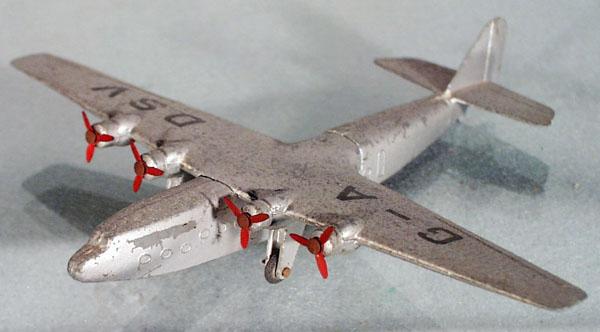 DINKY 62P ARMSTRONG WHITWORTH: die cast worn & starting to pit, 1 Explorer decal scratched off, other decal incom, C2-3.
