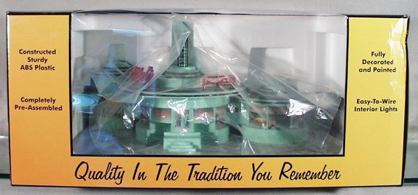 3 RAIL KING BUILDINGS: O ga, 30-9105 Mel's Drive-In Diner, 30-9101 gast station, 30-9104 car wash, orig boxes, C9.