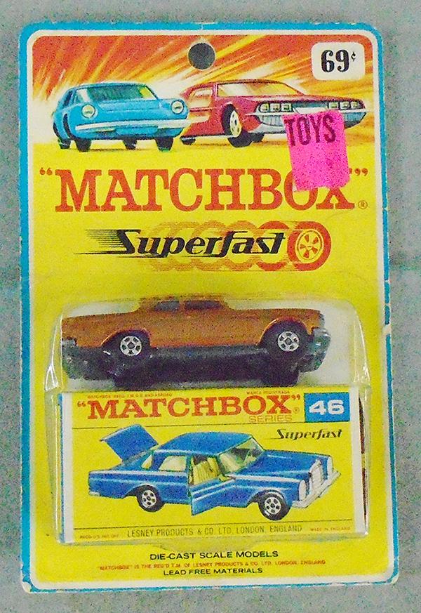 MATCHBOX SUPERFAST 46A4 MERCEDES BENZ BLISTER PACK: factory sealed on orig card, orig box missing end flap, C10.