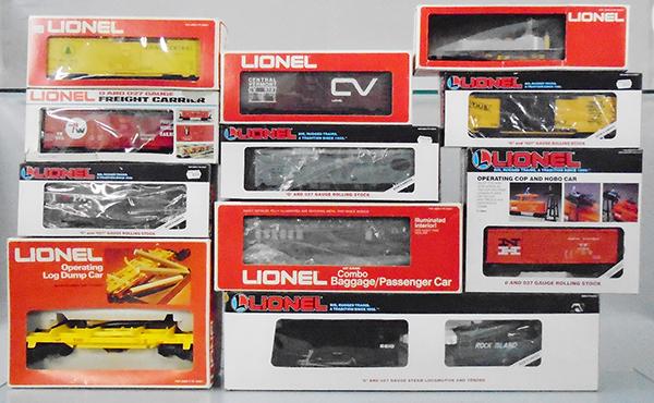 LIONEL TRAIN SET: O ga, 18610 Rock Island loco & tender, w/smoke, w/cars 19906, 19239, 9302, 9510, 16703, 9415, 9753, orig boxes minor wear, C8-9.