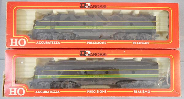 RIVAROSSI 1965 READING DIESELS: HO ga, 2-rail, orig boxes & inserts worn, C8.