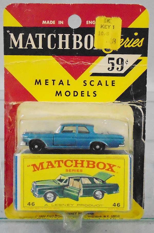 MATCHBOX 46C1 MERCEDES BLISTER PACK: factory sealed on orig card, minor wear, C10.