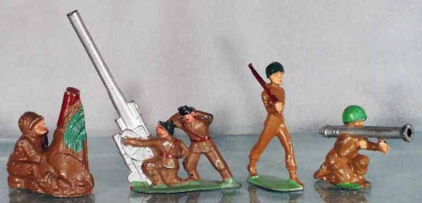 MANOIL & BARCLAY DIMESTORE SOLDIERS: B223, M194, M171, MC4, C5-7.