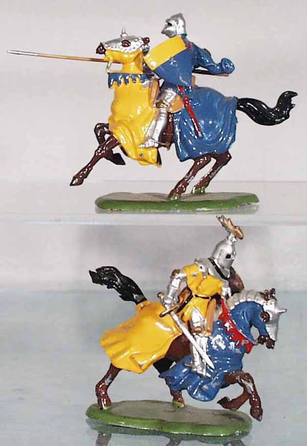 2 BRITAINS KNIGHTS OF AGINCOURT: 1660 w/sword, 1661 w/lance, C5-7.