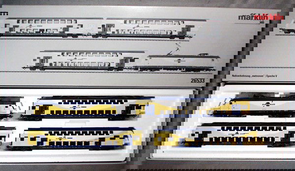 MARKLIN 26533 METRONOM TRAIN SET: HO ga, orig box & insert, C9.