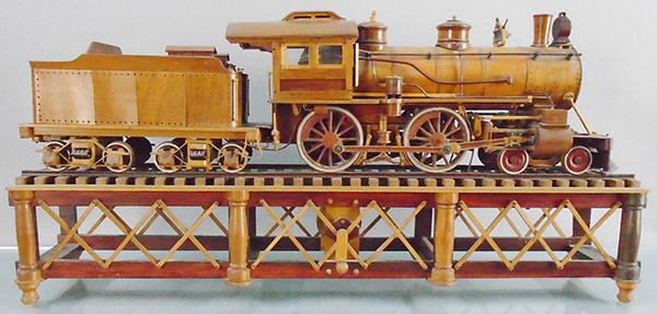 FOLK ART AMERICAN LOCO & TENDER (1 of 6)