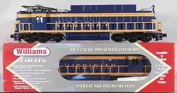 WILLIAMS VIRGINIAN EL-C LOCOS: O ga, power unit test run, dummy sealed in orig box, orig boxes, C9-10.