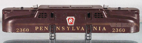 LIONEL 2360 PRR GG1 SHELL: O ga, some decal chips, C5-6.