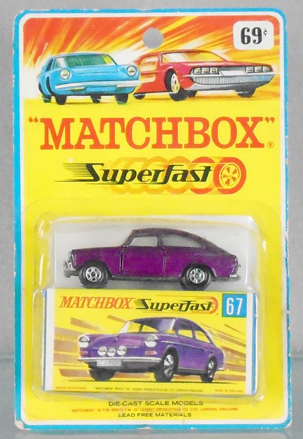MATCHBOX SUPERFAST 67A4 VW BLISTER PACK: factory sealed on orig card, card has minor wear, C10.