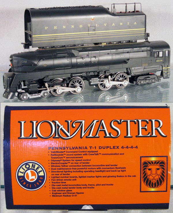 LIONEL 73-8020-200 PRR T1 LOCO & TENDER: O ga, smoke & sound, orig box & insert, C9-10.