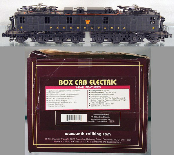 MTH 20-5527-1 PRR FF-2 BOX CAB LOCO: O ga, w/sound, orig box & insert minor wear, C8-9.