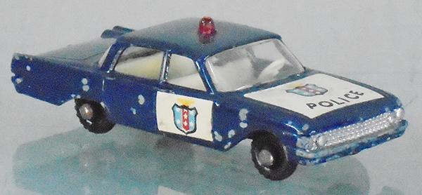MATCHBOX 55B1 FORD FAIRLANE POLICE CAR: paint chips, C5.