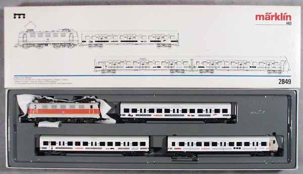 MARKLIN 2849 S-BAHN TRAIN SET: HO ga, orig box & insert, C9.