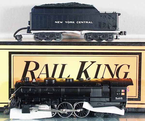 MTH RAIL KING NYC HUDSON LOCO & TENDER: O ga, 30-1025, w/sound & smoke, orig box & insert minor wear, C9-10.