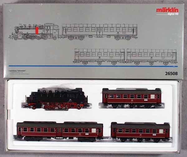 MARKLIN 26508 TRAIN SET: HO ga, orig box & insert minor wear, C9-10.