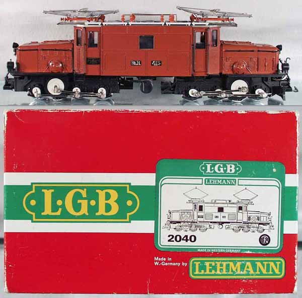 LGB 2040 CROCODILE LOCO: G ga, brown, orig box & insert minor wear, C8-9.