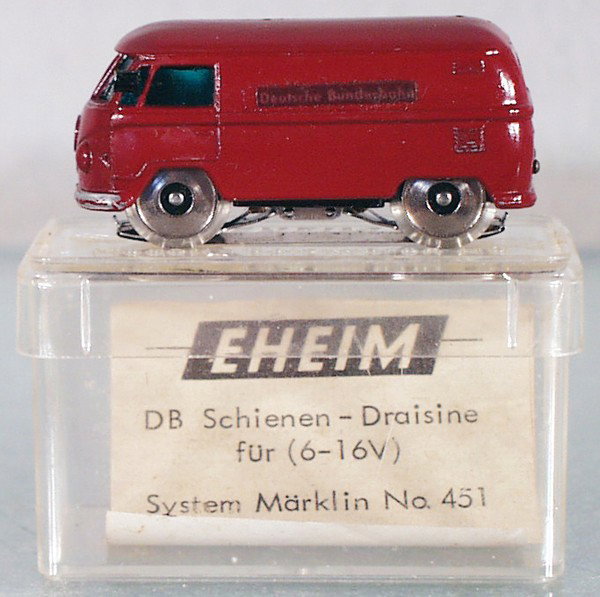 EHEIM 451 DB VW SCHIENEN-DRAISINE BUS: HO ga, 3-rail, orig box, C8-9.