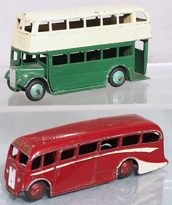 2 DINKY BUSES: 29C Doubledecker Bus, 29G Luxury Coach, C5-6.