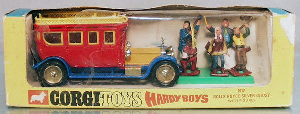 CORGI 805 HARDY BOYS ROLLS ROYCE: orig box worn, window torn, C8.